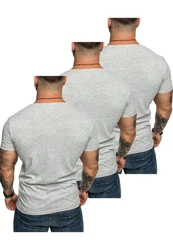 Amaci&Sons T-Shirt PATERSON Herren Basic Oversize T-Shirt Grau/Khaki