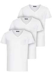 Amaci&Sons T-Shirt PATERSON Herren Basic Oversize T-Shirt Weiß/Creme/Dunkelblau