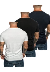 Amaci&Sons T-Shirt PATERSON Herren Basic Oversize T-Shirt Weiß/Dunkelblau/Lila/Creme/Hellblau/Schwarz
