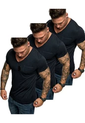 Amaci&Sons T-Shirt PATERSON Herren Basic Oversize T-Shirt Dunkelblau
