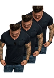 Amaci&Sons T-Shirt PATERSON Herren Basic Oversize T-Shirt Dunkelblau