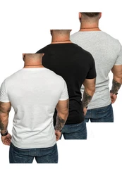 Amaci&Sons T-Shirt PATERSON Herren Basic Oversize T-Shirt Weiß/Lila/Grau/Creme/Dunkelblau/Hellblau