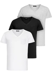 Amaci&Sons T-Shirt PATERSON Herren Basic Oversize T-Shirt Weiß/Lila/Grau/Creme/Dunkelblau/Hellblau
