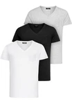 Amaci&Sons T-Shirt PATERSON Herren Basic Oversize T-Shirt Weiß/Lila/Grau/Creme/Dunkelblau/Hellblau