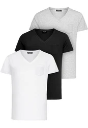 Amaci&Sons T-Shirt PATERSON Herren Basic Oversize T-Shirt Weiß/Lila/Grau/Creme/Dunkelblau/Hellblau
