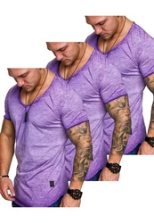Amaci&Sons T-Shirt SAN FRANCISCO Lila/Dunkelblau