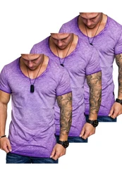 Amaci&Sons T-Shirt SAN FRANCISCO Lila/Dunkelblau