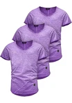 Amaci&Sons T-Shirt SAN FRANCISCO Lila/Dunkelblau