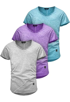Amaci&Sons T-Shirt SAN FRANCISCO Lila/Grau/Hellblau/Mischfarben/Dunkelblau