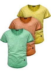 Amaci&Sons T-Shirt SAN FRANCISCO Grün/Mischfarben/Lila/Gelb/Neonfarben