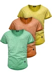 Amaci&Sons T-Shirt SAN FRANCISCO Grün/Mischfarben/Lila/Gelb/Neonfarben