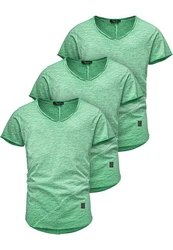 Amaci&Sons T-Shirt SAN FRANCISCO Dunkelgrün/Grün/Türkis/Hellgrün/Neonfarben