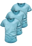 Amaci&Sons T-Shirt SAN FRANCISCO Blau/Hellblau/Grau/Türkis