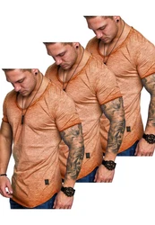 Amaci&Sons T-Shirt SAN FRANCISCO Braun/Orange/Rot/Beige