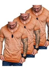 Amaci&Sons T-Shirt SAN FRANCISCO Braun/Orange/Rot/Beige