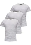 Amaci&Sons T-Shirt LAKEWOOD 3er-Pack Herren Basic mit Rundhalsausschnitt Grau