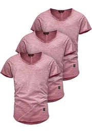 T-Shirt 3. NYC Herren 3er-Pack T-Shirts (3er-Pack) Herren Basic Oversize T-Shirt mit V-Ausschnitt