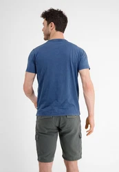 LERROS T-Shirt mit Frontprint Dunkelblau/Blau