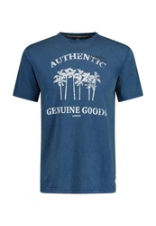 LERROS T-Shirt mit Frontprint Dunkelblau/Blau