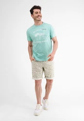 LERROS T-Shirt mit Frontprint Grün/Türkis/Hellgrün
