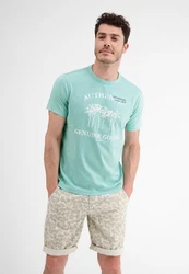 LERROS T-Shirt mit Frontprint Grün/Türkis/Hellgrün