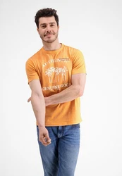 LERROS T-Shirt mit Frontprint Orange/Gelb