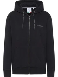 CARLO COLUCCI Hoodie De Simoi Schwarz/Hellblau/Weiß