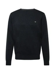 FYNCH-HATTON Pullover Rundhals Casual Fit Dunkelblau/Schwarz/Dunkelgrau