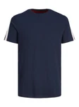 Jack & Jones Kurzarmshirt JCOSPIRIT TAPE TEE SS CREW NECK Dunkelblau