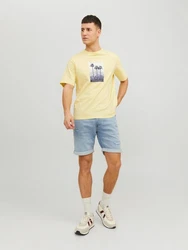 Jack & Jones Kurzarmshirt JORSPLASH PHOTO TEE SS CREW NECK Gelb