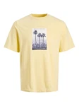 Jack & Jones Kurzarmshirt JORSPLASH PHOTO TEE SS CREW NECK Gelb