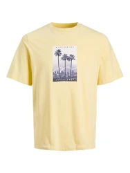 Jack & Jones Kurzarmshirt JORSPLASH PHOTO TEE SS CREW NECK Gelb