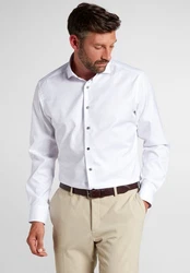 Eterna Langarmhemd Weiß/Creme