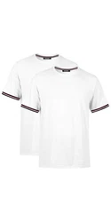 COMEOR T-Shirt Herren Kurzarm Rundhals Basic Weiß/Dunkelblau/Rot/Bordeaux/Creme