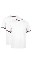 COMEOR T-Shirt Herren Kurzarm Rundhals Basic Weiß/Dunkelblau/Rot/Bordeaux/Creme