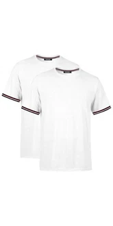 COMEOR T-Shirt Herren Kurzarm Rundhals Basic Weiß/Dunkelblau/Rot/Bordeaux/Creme