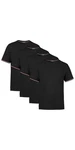COMEOR T-Shirt Herren Kurzarm Rundhals Basic Schwarz/Lila