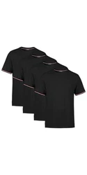 COMEOR T-Shirt Herren Kurzarm Rundhals Basic Schwarz/Lila