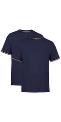 COMEOR T-Shirt Herren Kurzarm Rundhals Basic Dunkelblau