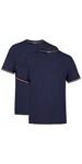 COMEOR T-Shirt Herren Kurzarm Rundhals Basic Dunkelblau