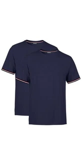 COMEOR T-Shirt Herren Kurzarm Rundhals Basic Dunkelblau