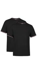 COMEOR T-Shirt Herren Kurzarm Rundhals Basic Schwarz