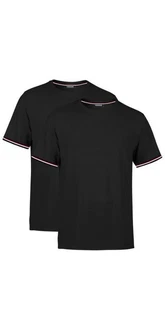 COMEOR T-Shirt Herren Kurzarm Rundhals Basic Schwarz