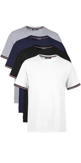 COMEOR T-Shirt Herren Kurzarm Rundhals Basic Dunkelblau/Weiß/Grau/Schwarz/Mischfarben