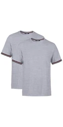 COMEOR T-Shirt Herren Kurzarm Rundhals Basic Hellgrau/Grau