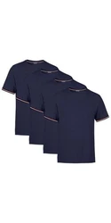 COMEOR T-Shirt Herren Kurzarm Rundhals Basic Dunkelblau