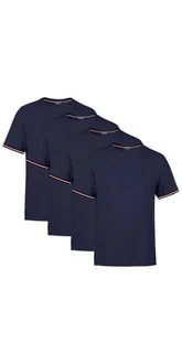 COMEOR T-Shirt Herren Kurzarm Rundhals Basic Dunkelblau