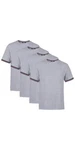 COMEOR T-Shirt Herren Kurzarm Rundhals Basic Hellgrau/Grau