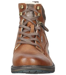 MUSTANG Schnürstiefelette Schnürboots Braun/Beige/Dunkelbraun/Rot