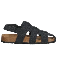 Shepherd Hausschuhe Schwarz/Dunkelgrau/Creme/Blau
